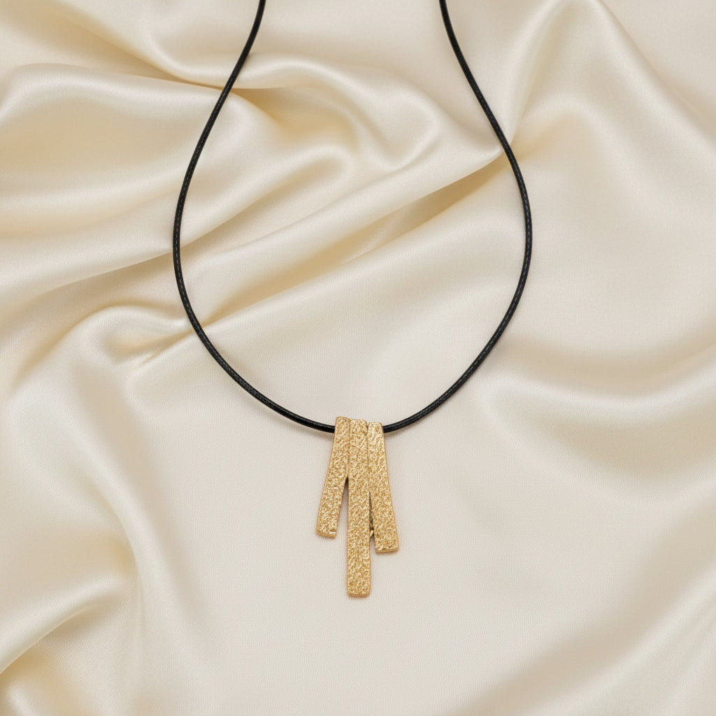 Sunny Bronze Textured Necklace