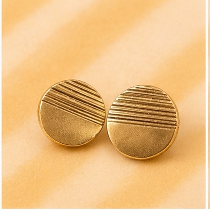 Sunny Bronze Circle Earrings