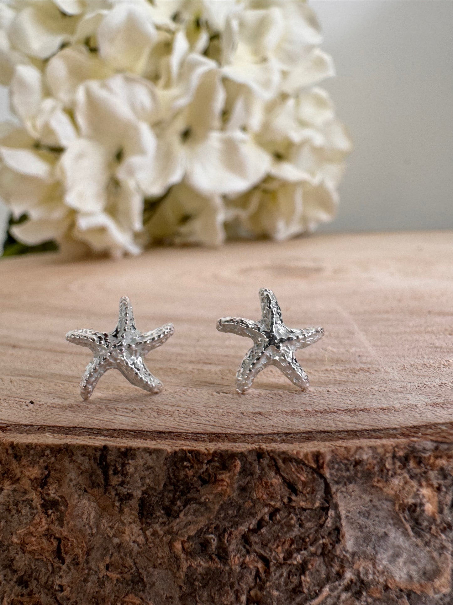 Fine Silver Starfish Earrings