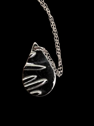 Silver Teardrop Necklace