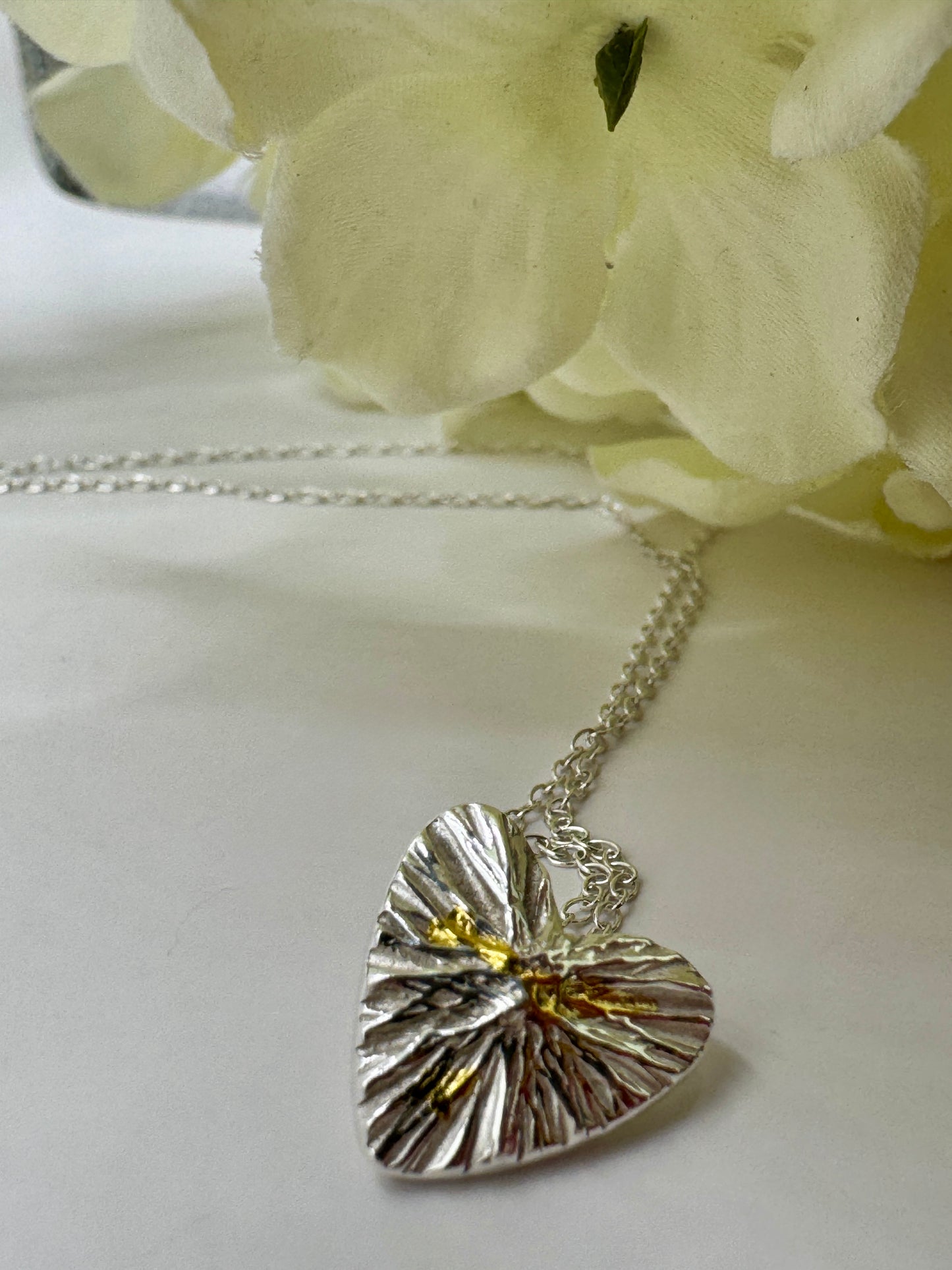 Silver & Gold Heart Necklace