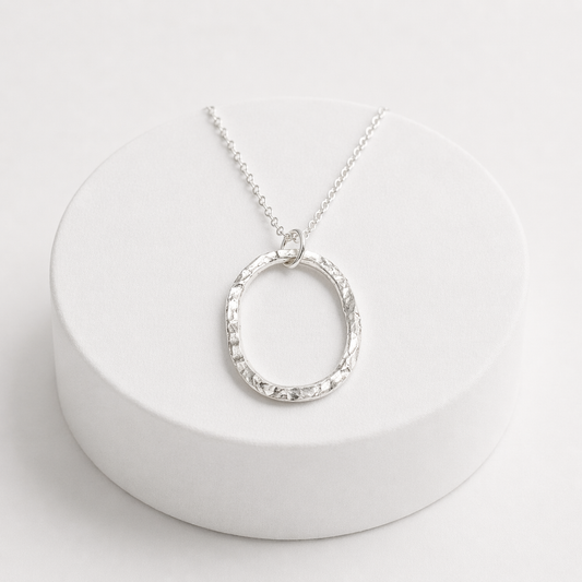 Silver Oval Necklace
