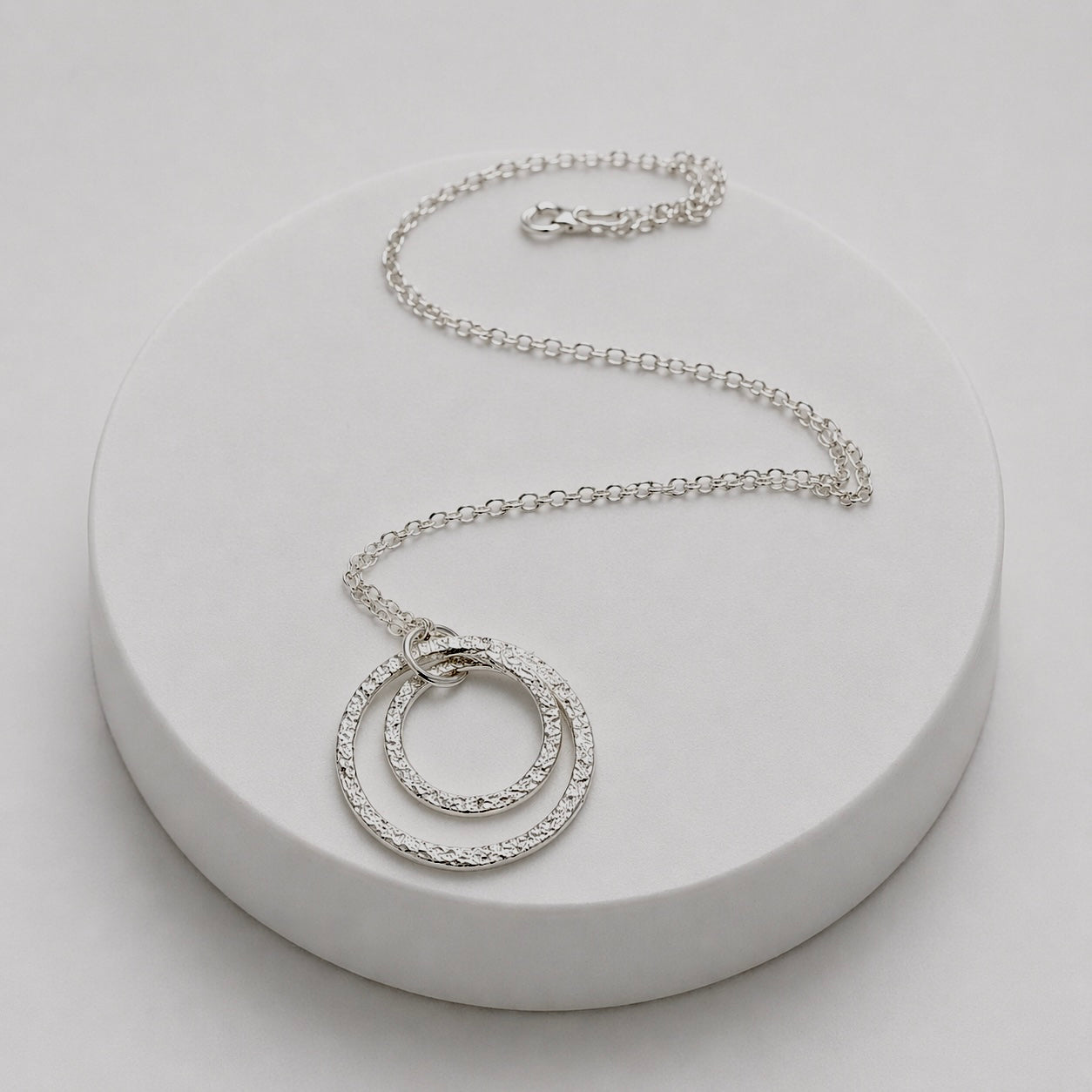 Silver Open Circle Necklace