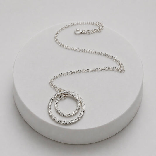 Silver Open Circle Necklace