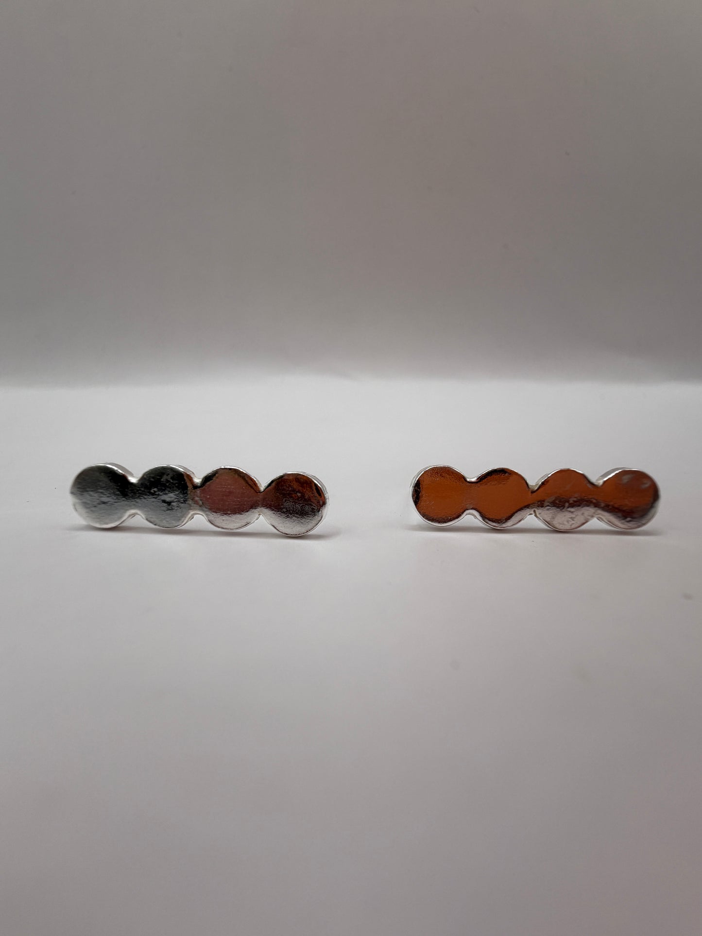Silver Circle Stud Earrings
