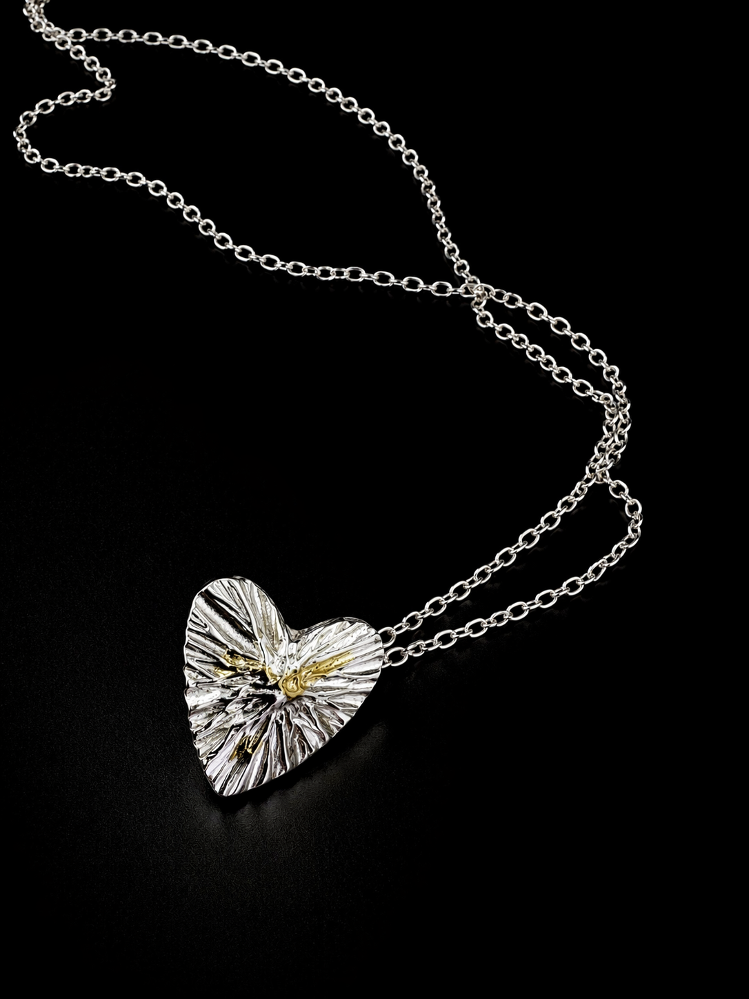 Silver & Gold Heart Necklace