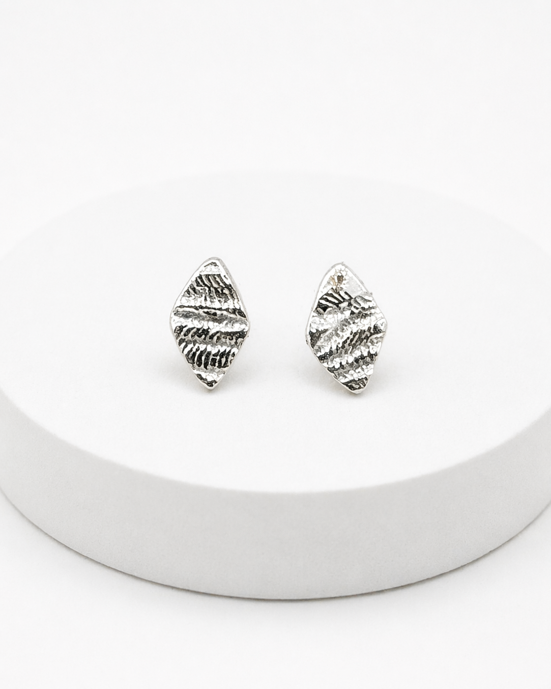 Silver Diamond Earrings