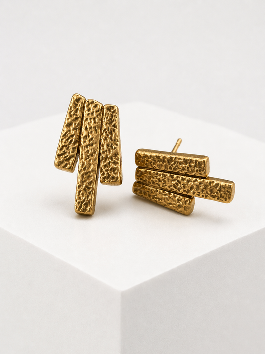 Sunny Bronze Textured Earrings