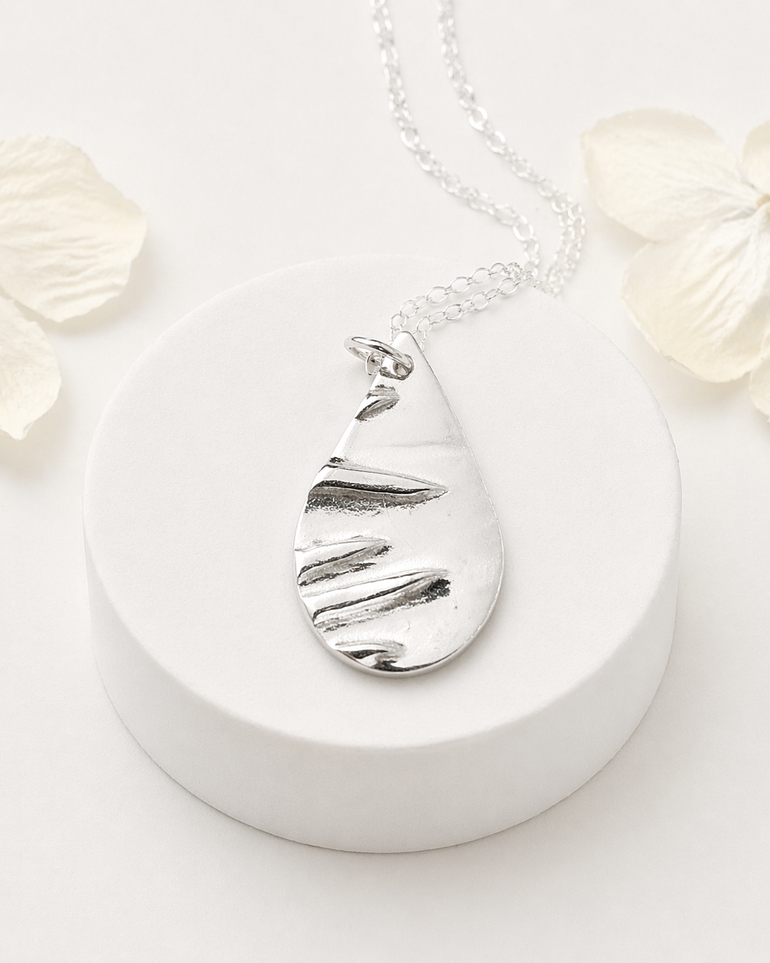 Silver Teardrop Necklace