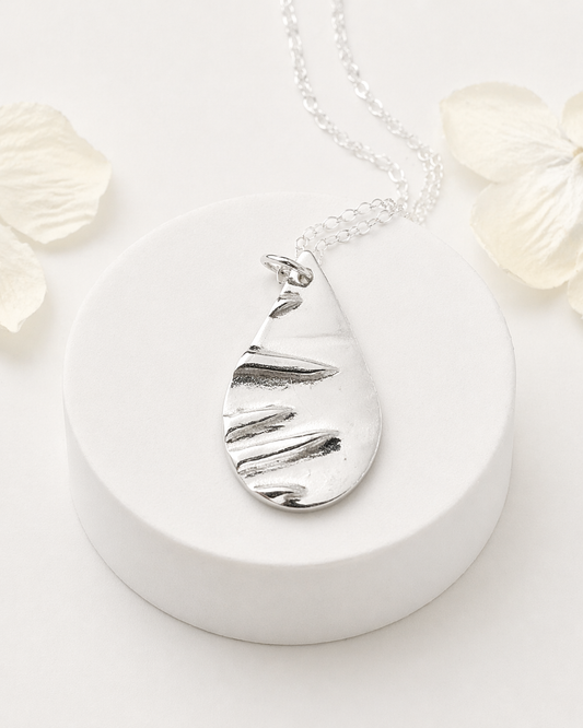 Silver Teardrop Necklace