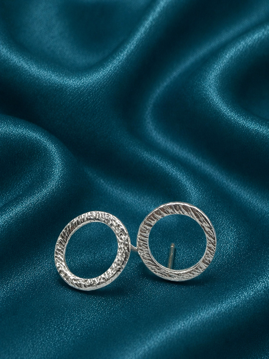 Open Circle Stud Earrings