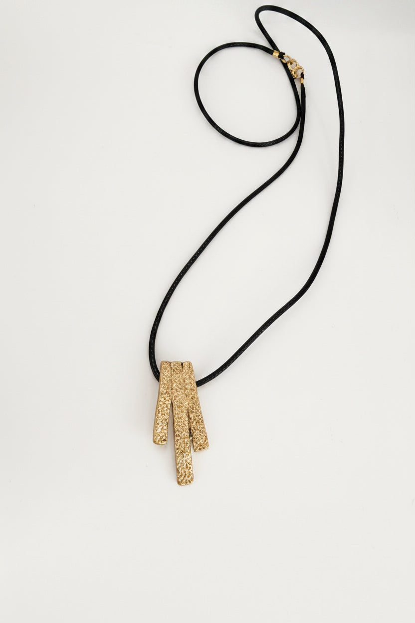 Sunny Bronze Textured Necklace