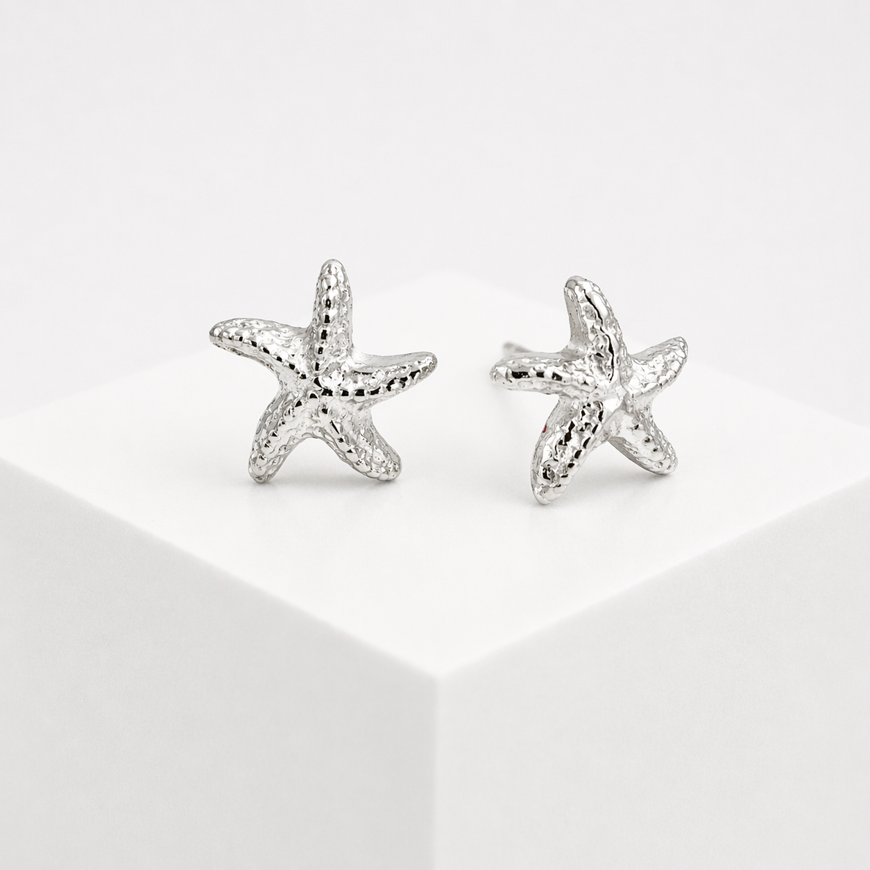 Fine Silver Starfish Earrings
