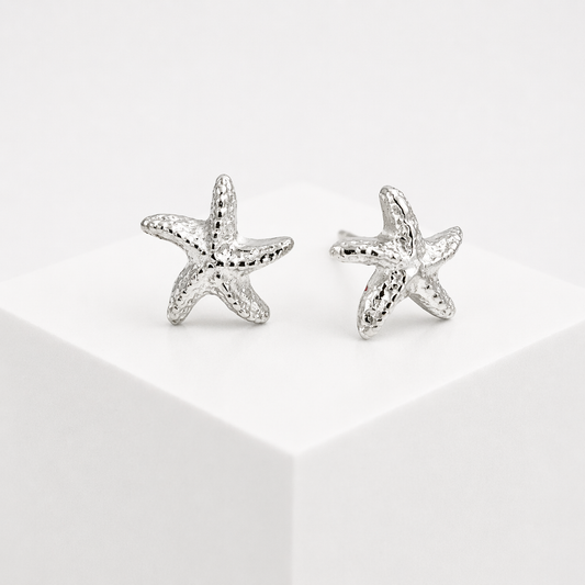 Fine Silver Starfish Earrings