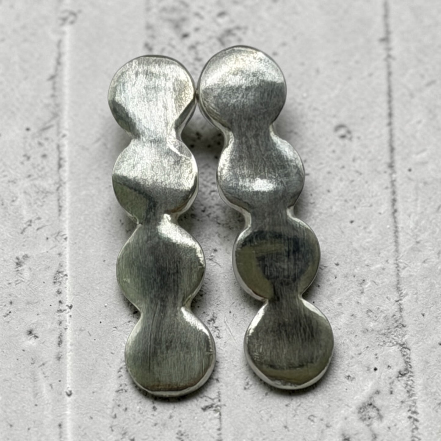 Silver Circle Stud Earrings