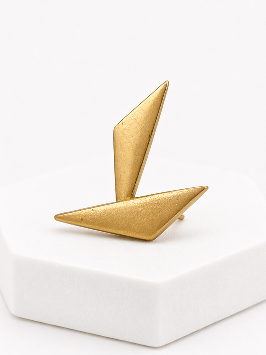Sunny Bronze Triangle Earrings
