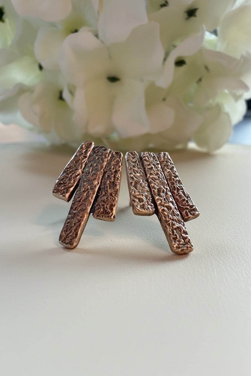 Sunny Bronze Textured Earrings