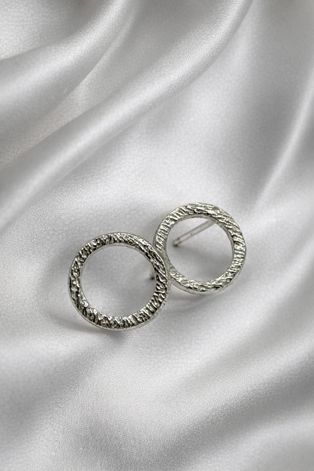Open Circle Stud Earrings