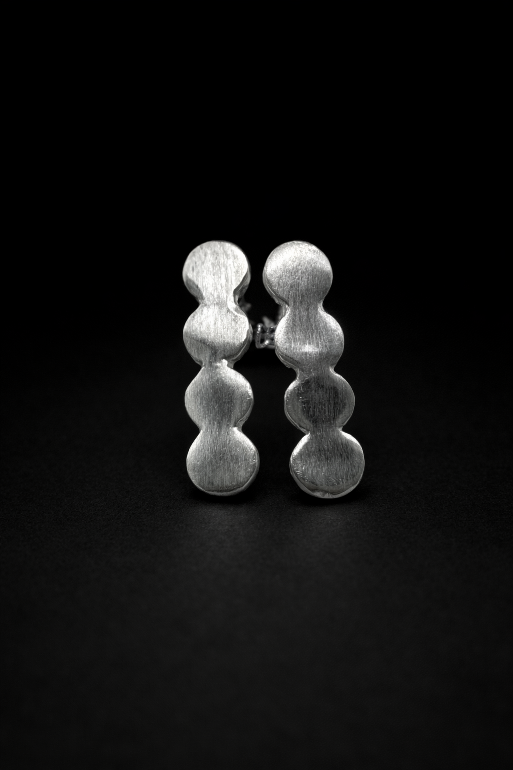 Silver Circle Stud Earrings
