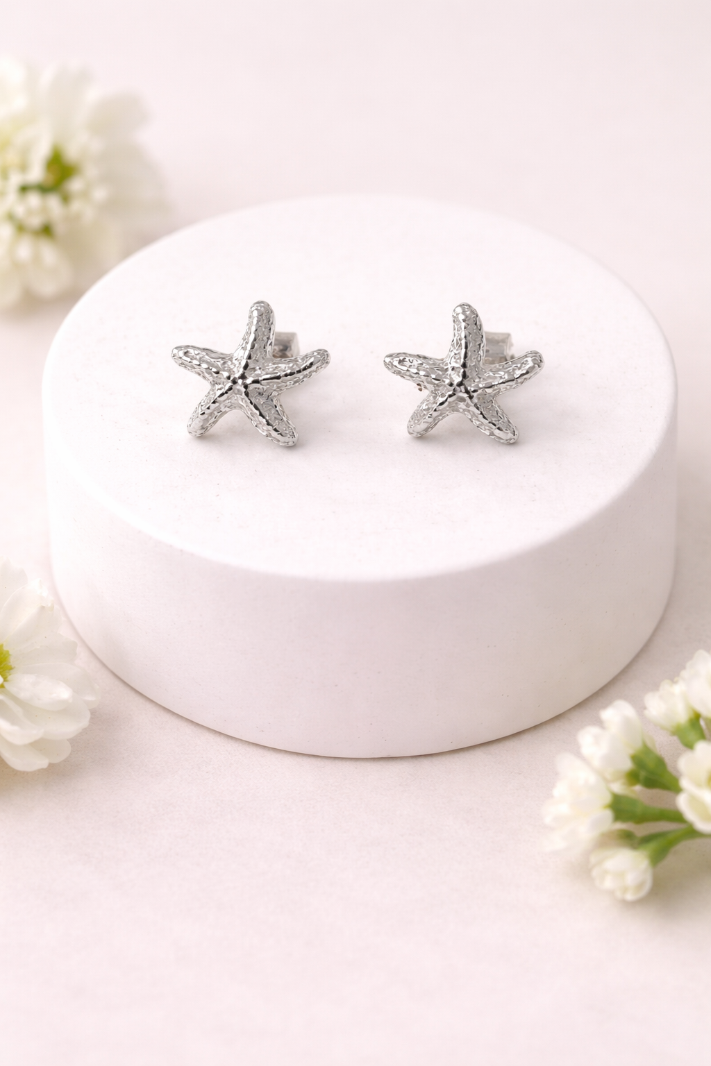Fine Silver Starfish Earrings
