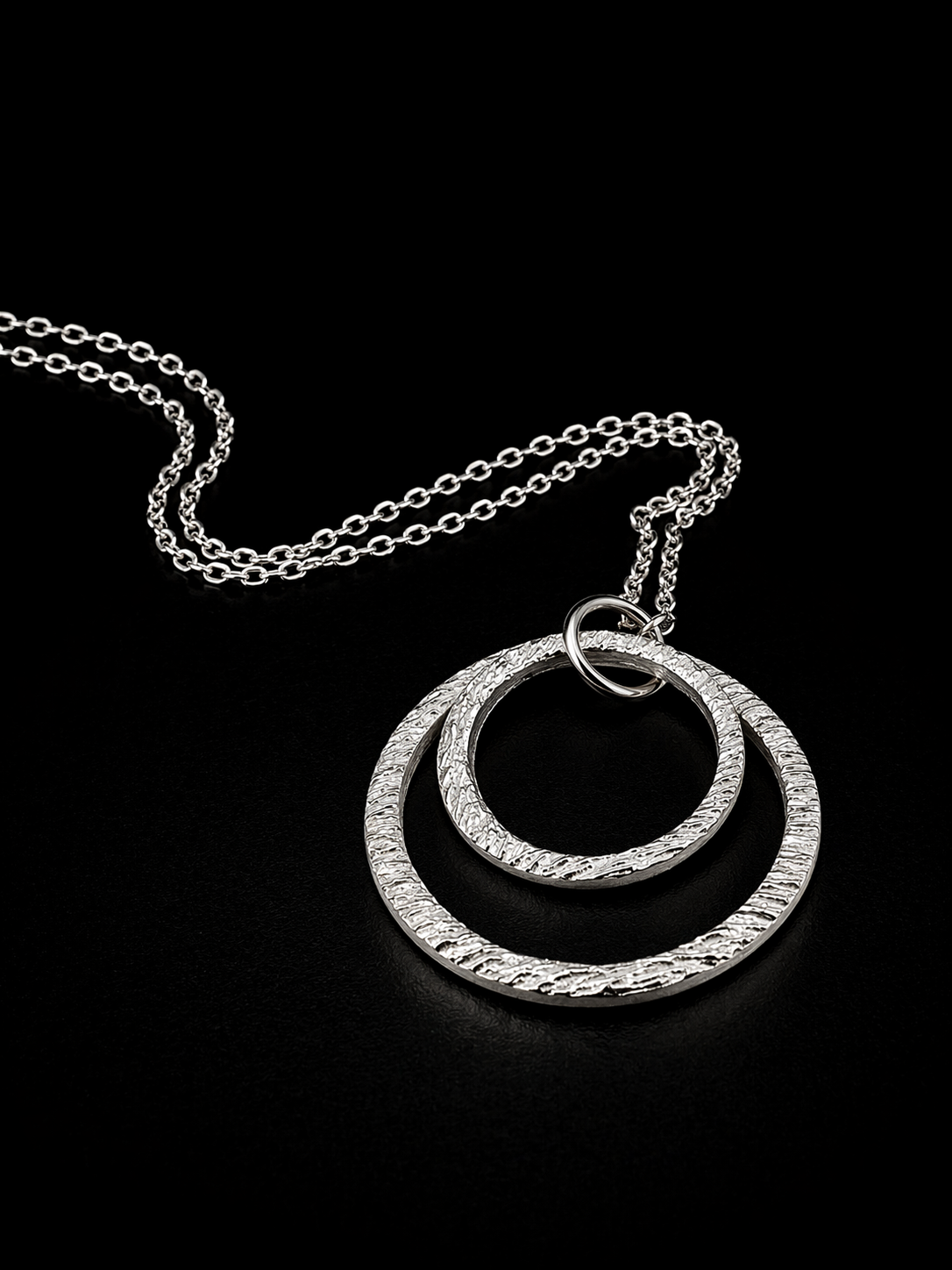 Silver Open Circle Necklace