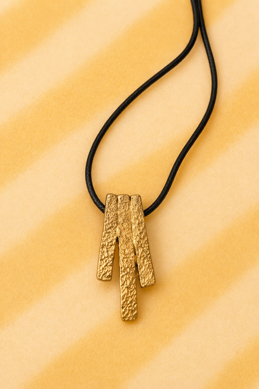 Sunny Bronze Textured Necklace