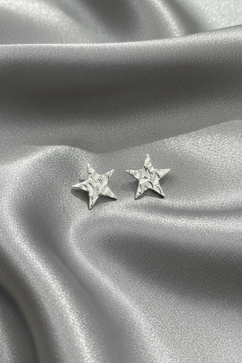 Silver Star Earrings