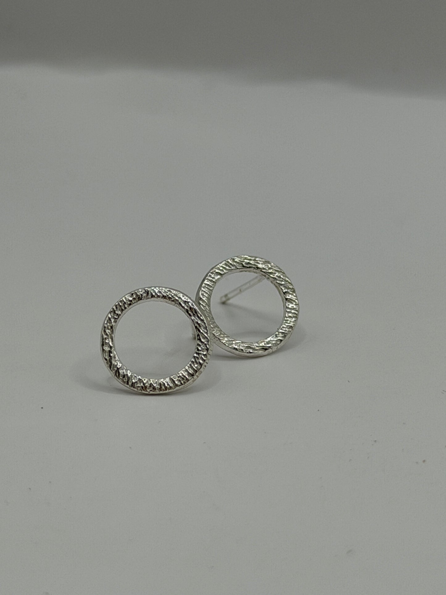 Open Circle Stud Earrings