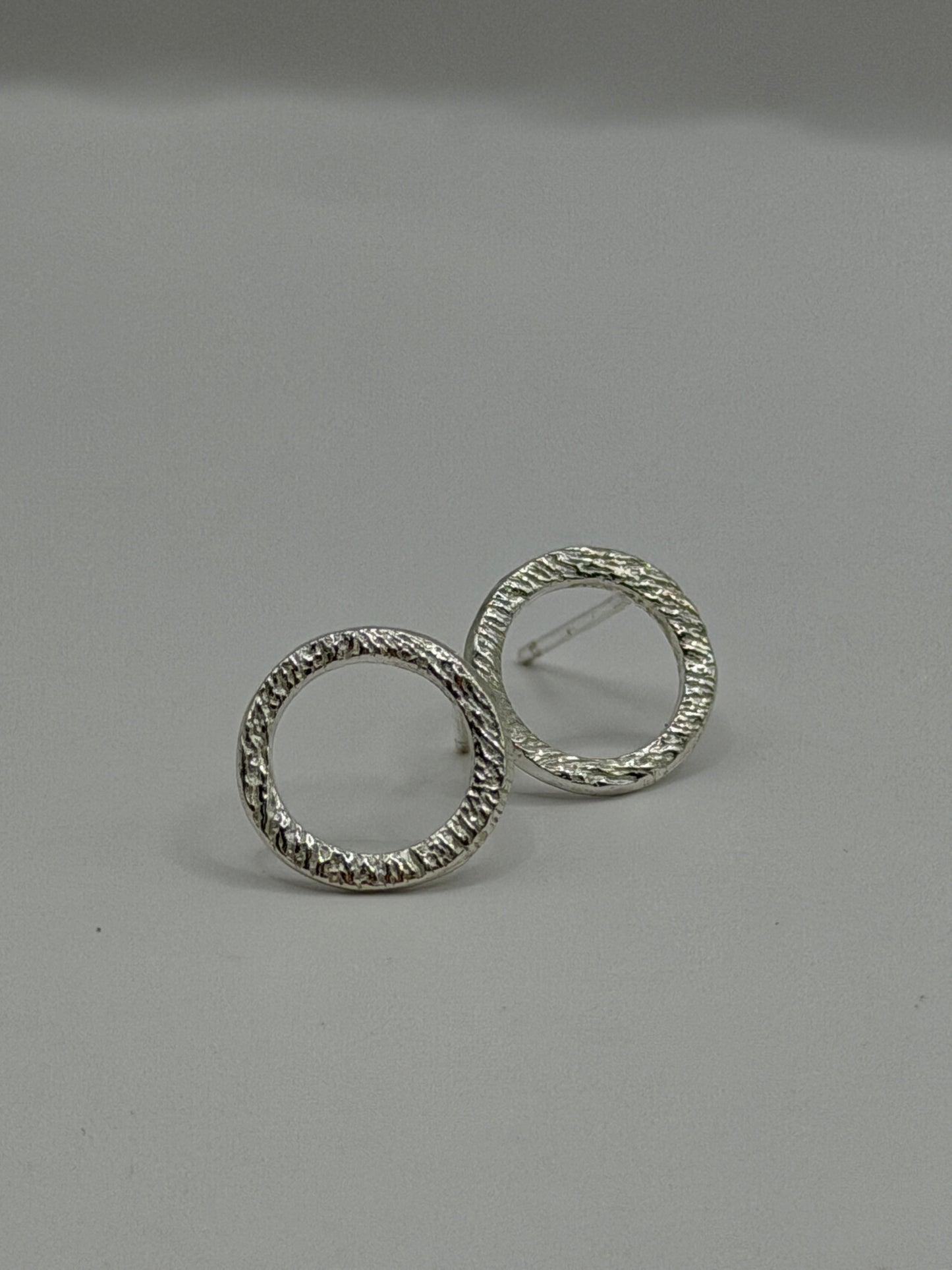 Open Circle Stud Earrings