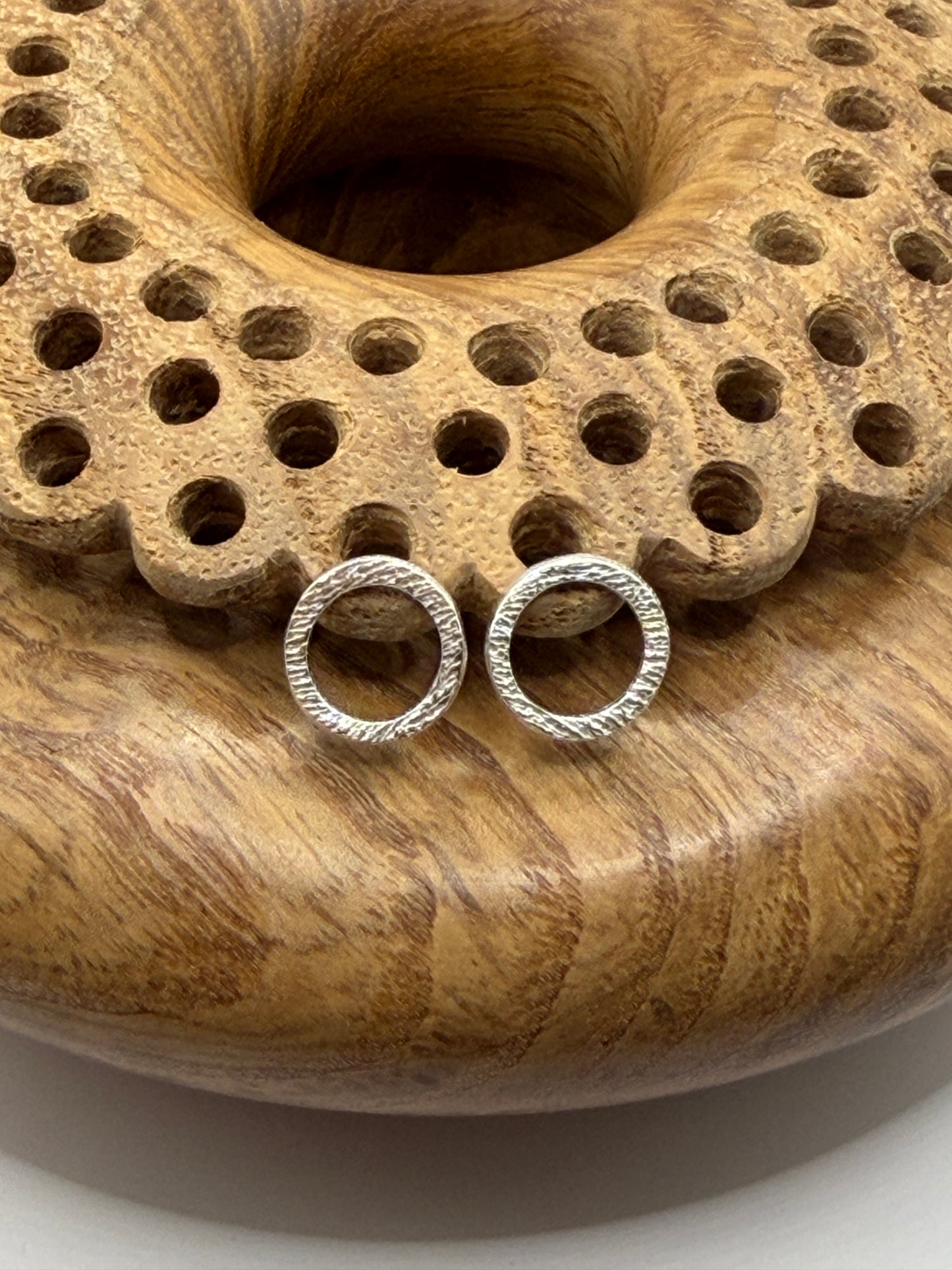 Open Circle Stud Earrings