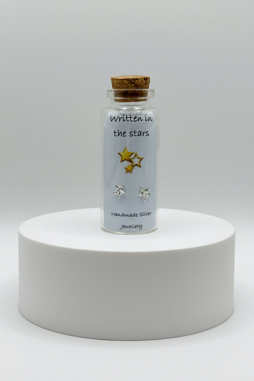 Silver Message in a Bottle Earrings - Written In The Stars