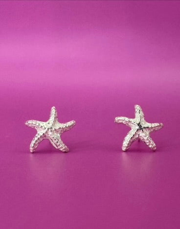 Fine Silver Starfish Earrings