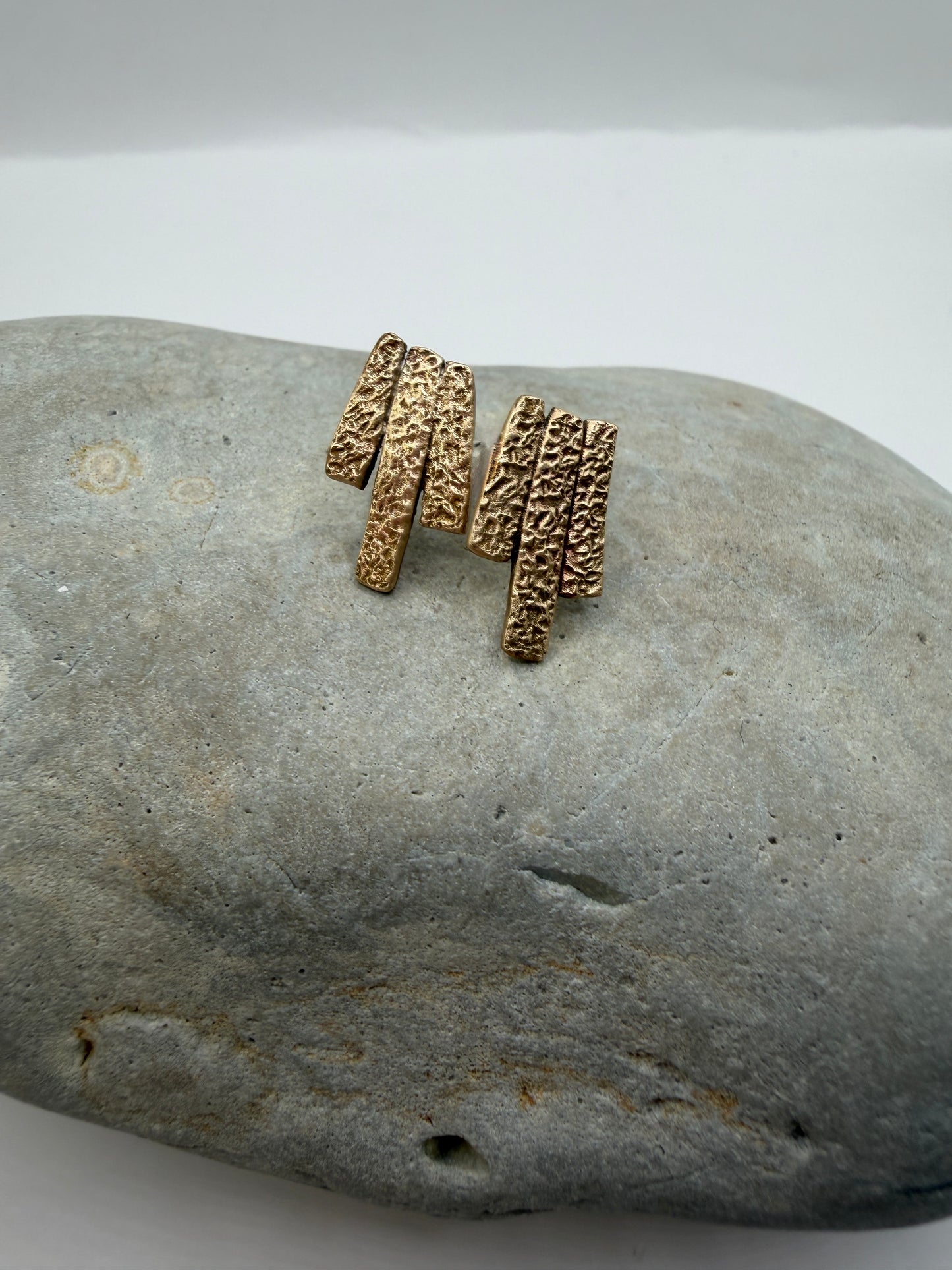 Sunny Bronze Textured Earrings