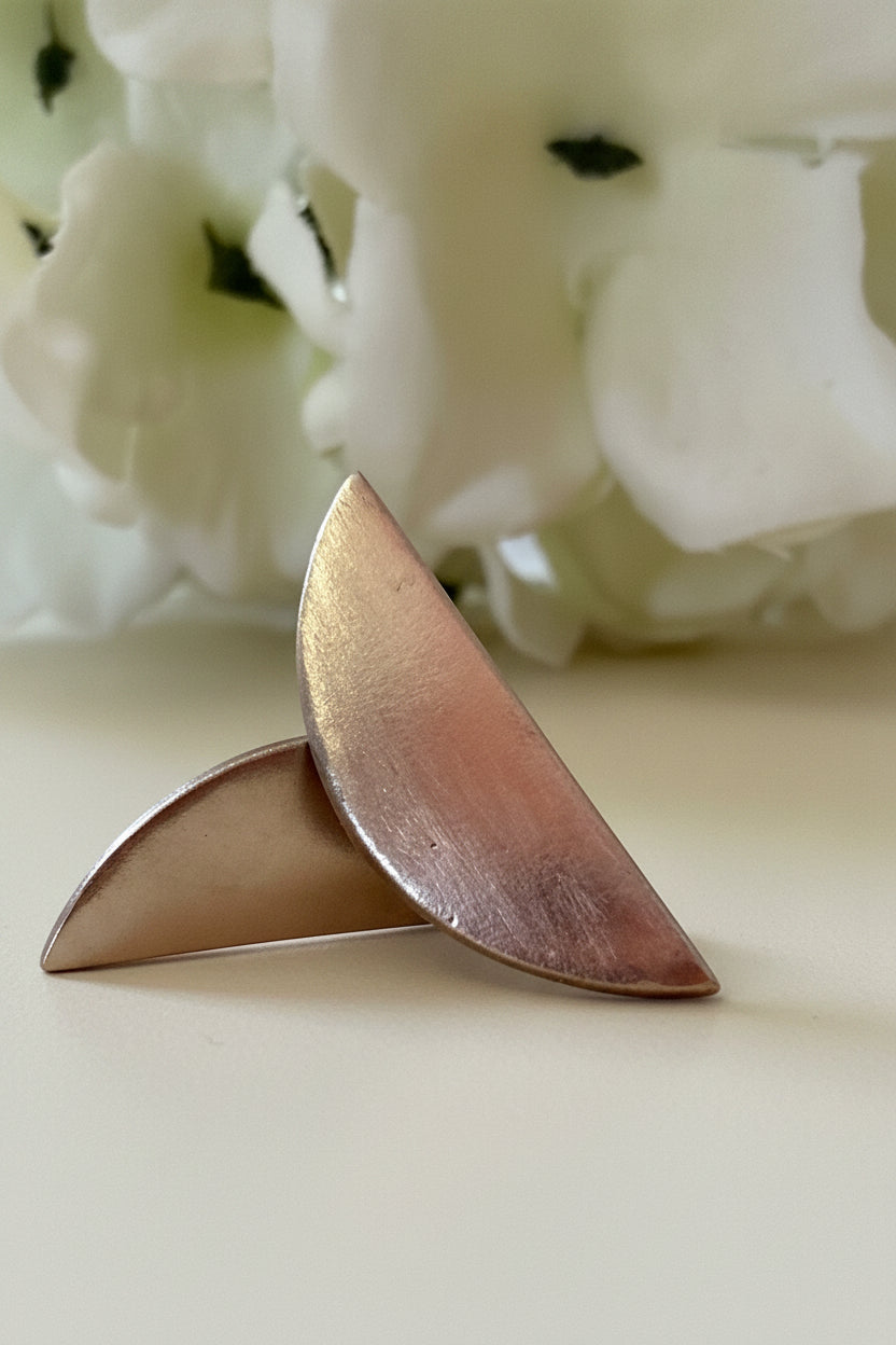 Sunny Bronze Semi Circle Earrings