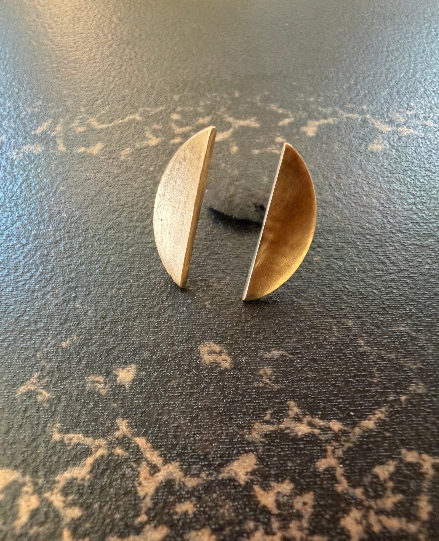 Sunny Bronze Semi Circle Earrings