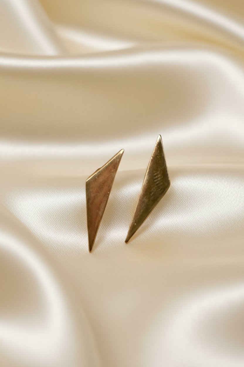 Sunny Bronze Triangle Earrings