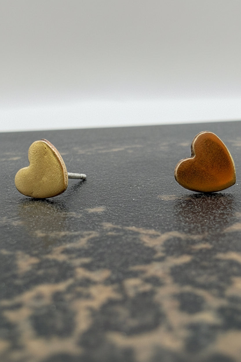 Sunny Bronze Heart Earrings