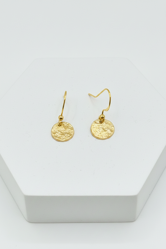 Sunny Bronze Circle Drop Earrings