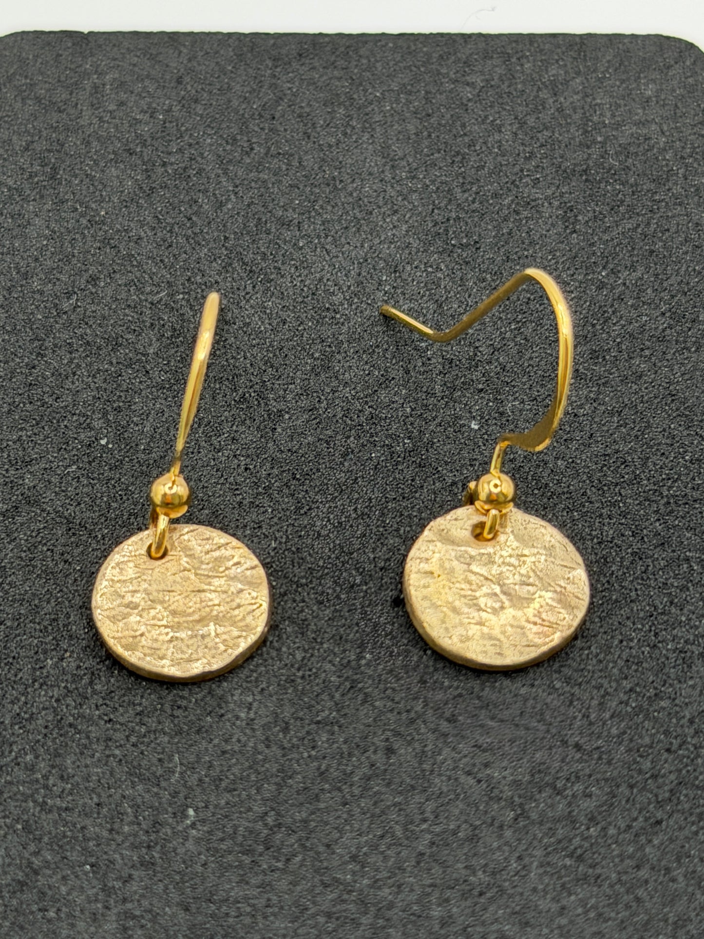 Sunny Bronze Circle Drop Earrings