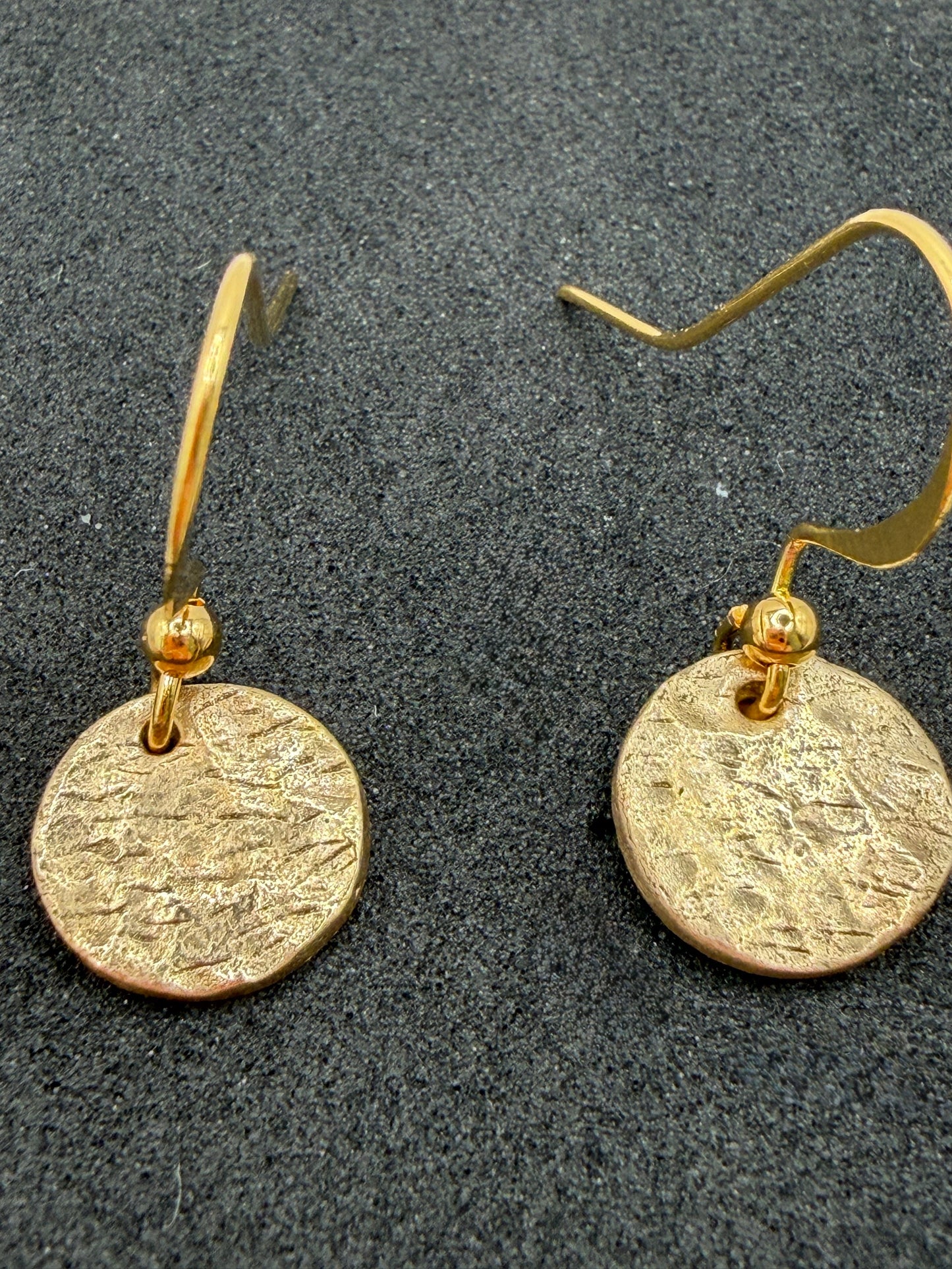 Sunny Bronze Circle Drop Earrings