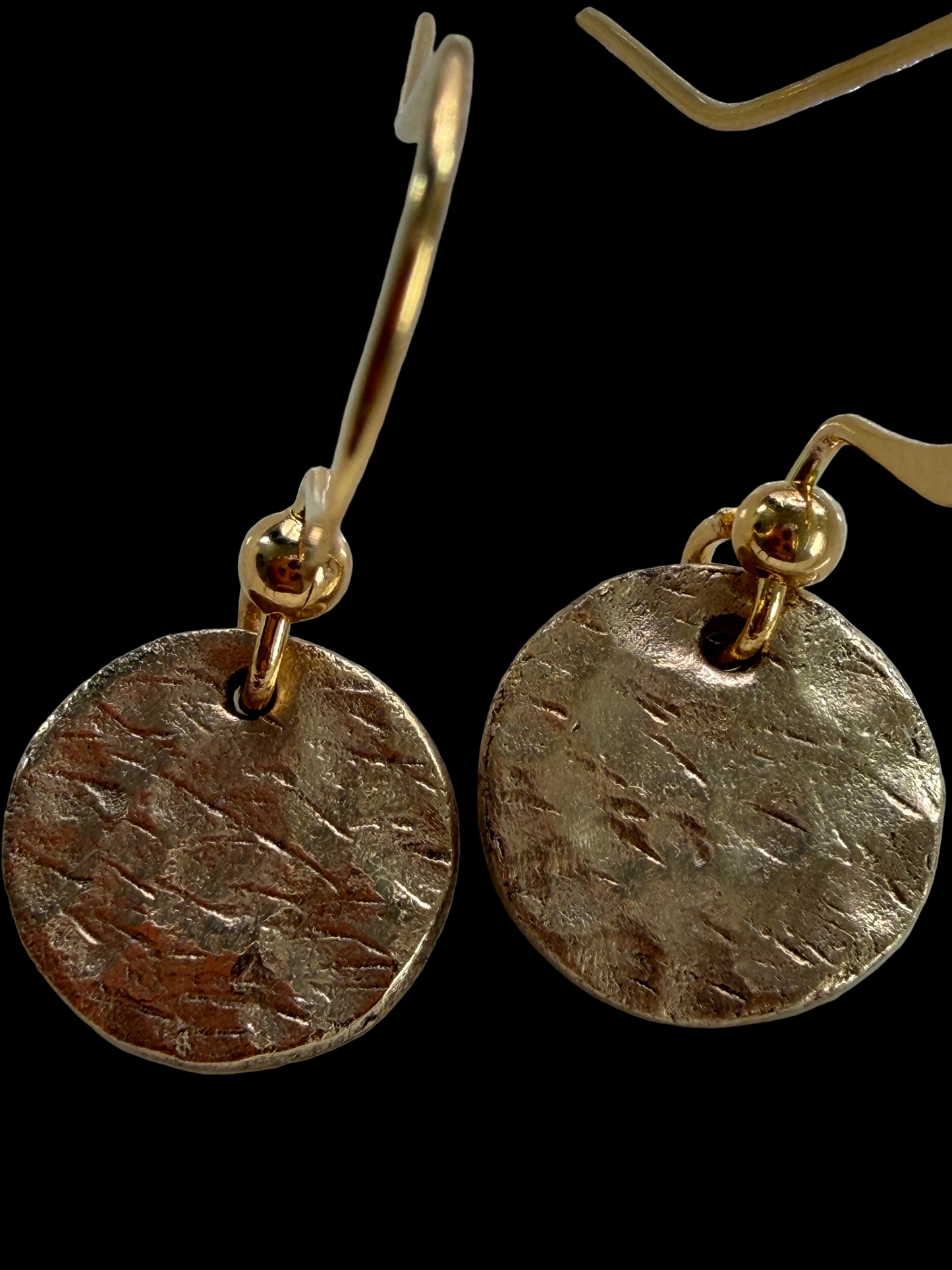 Sunny Bronze Circle Drop Earrings