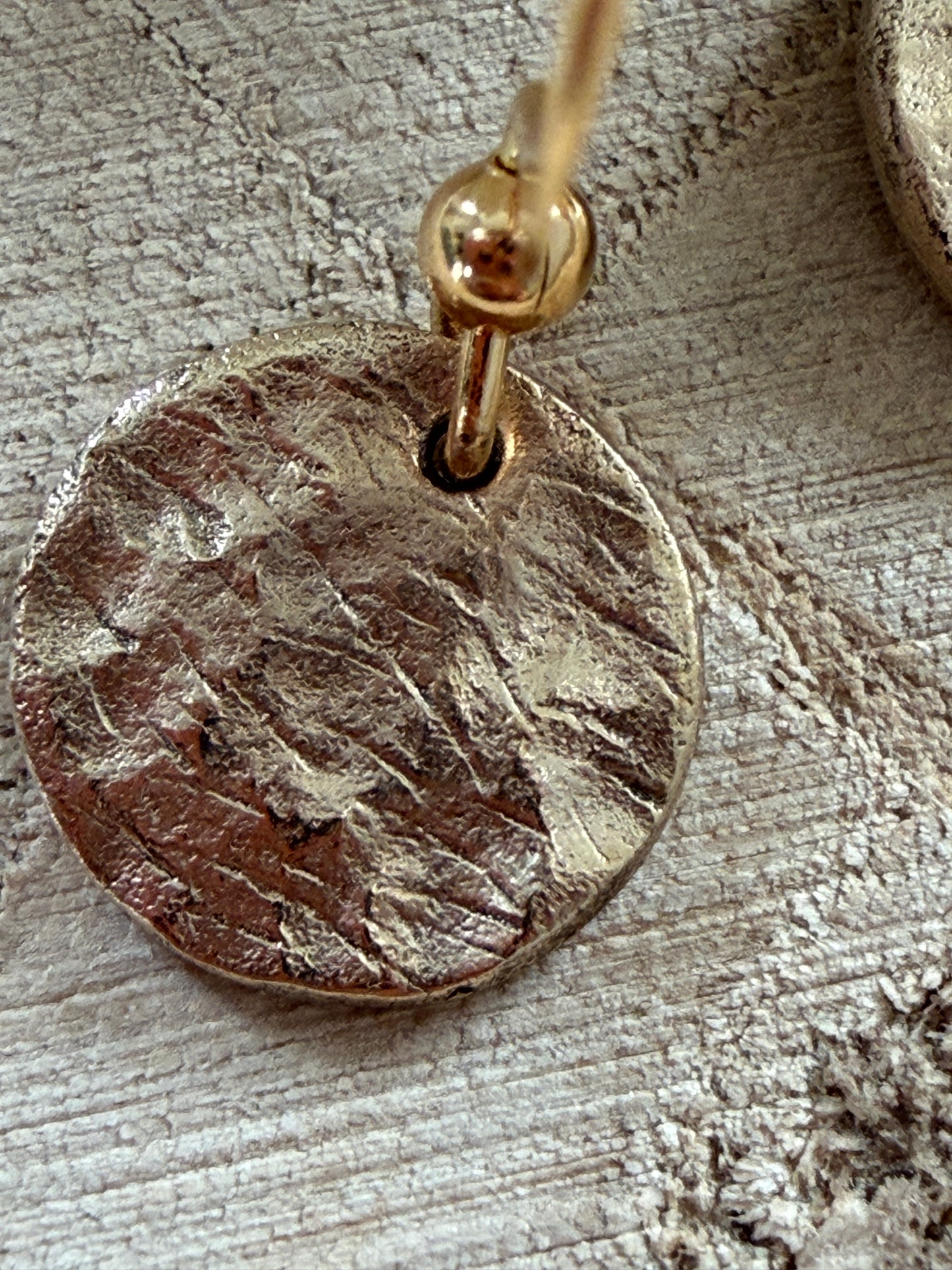 Sunny Bronze Circle Drop Earrings
