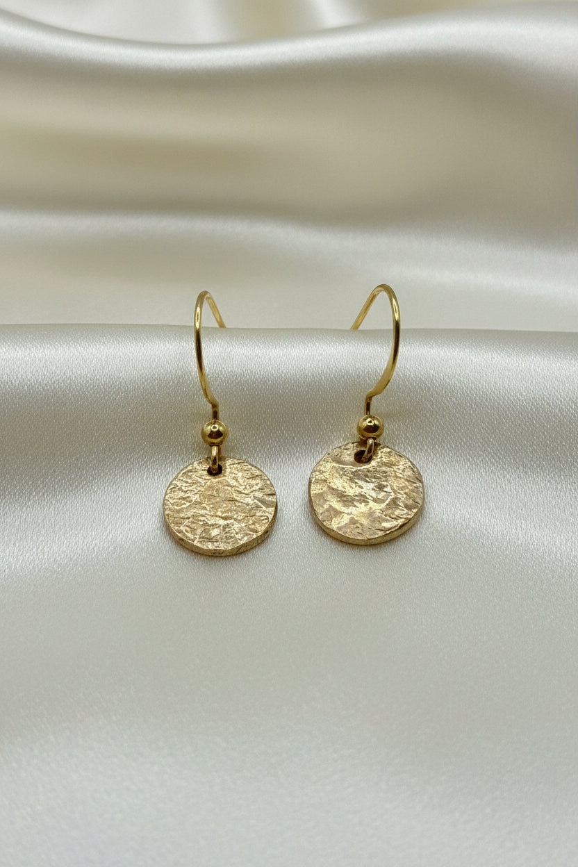 Sunny Bronze Circle Drop Earrings