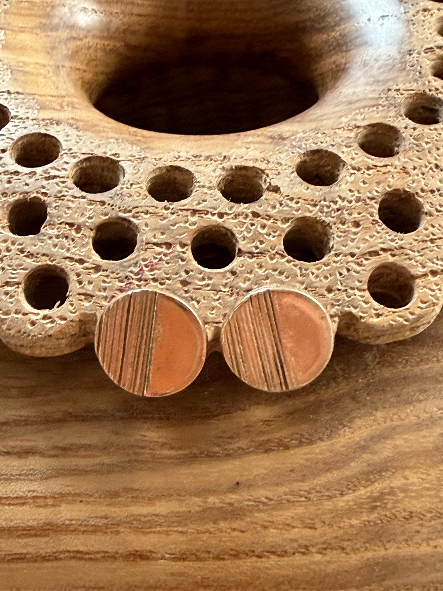 Sunny Bronze Circle Earrings