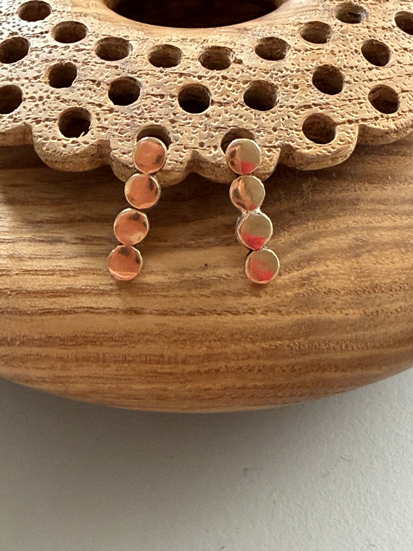 Sunny Bronze Circle Earrings