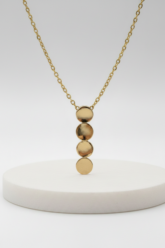 Sunny Bronze Circles Necklace