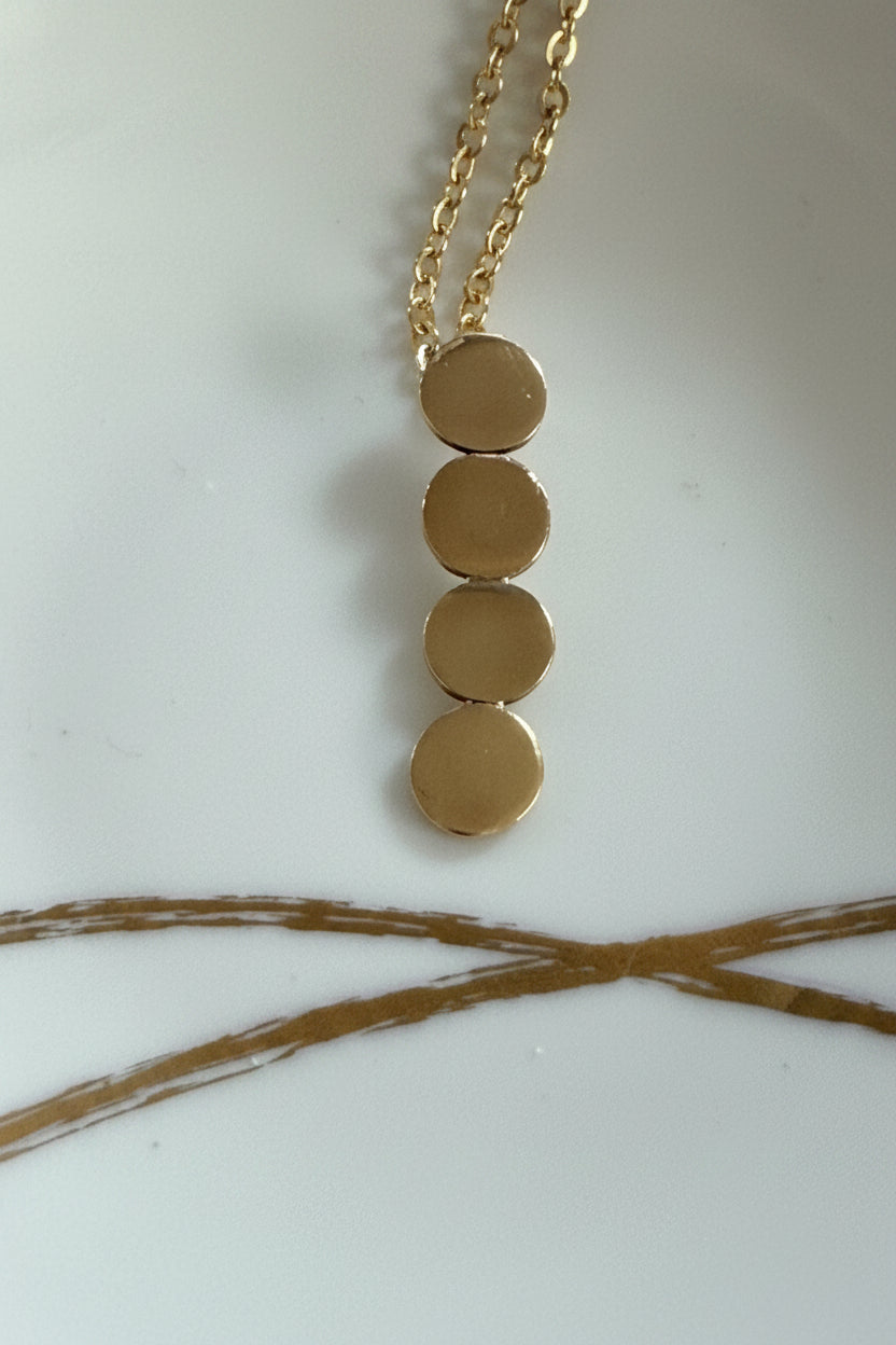 Sunny Bronze Circles Necklace