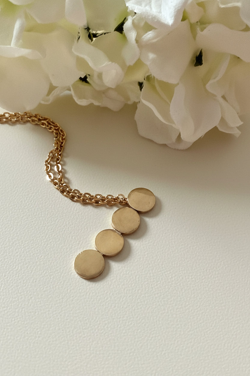 Sunny Bronze Circles Necklace