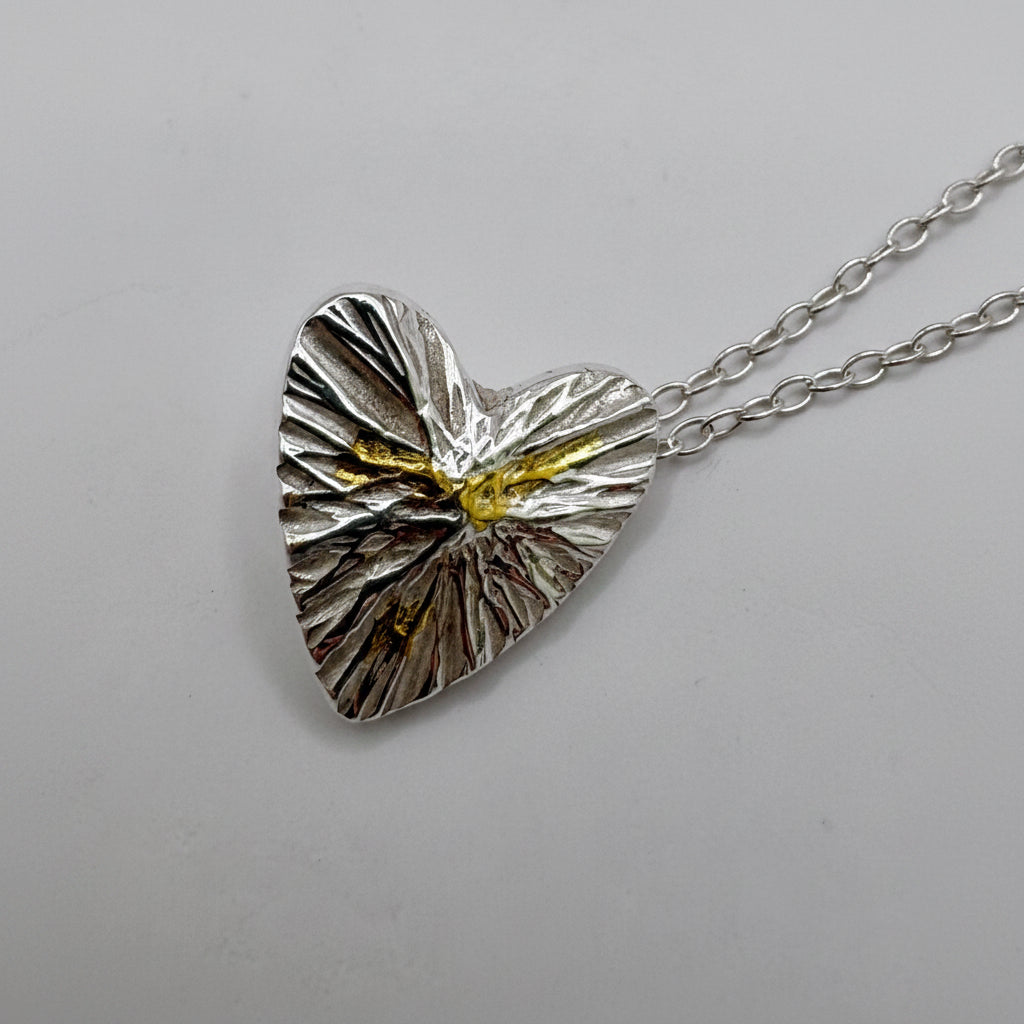 Silver & Gold Heart Necklace