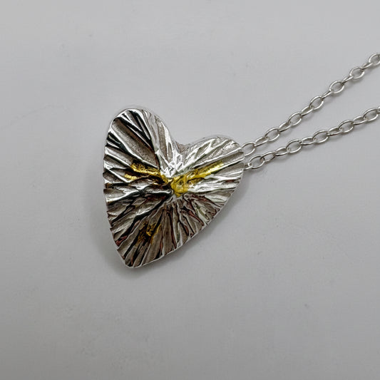 Silver & Gold Heart Necklace